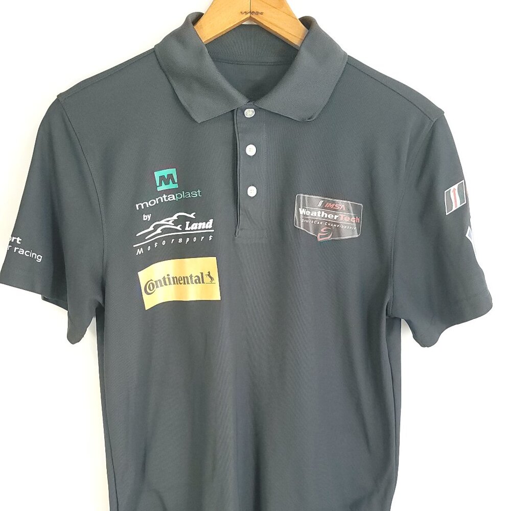 Montaplast Land Motorsport IMSA Graphic Polo Shirt Men's Small Gray Hakro